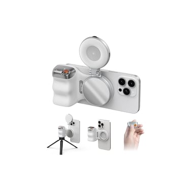 Magnetic Phone Camera Grip with Selfie Ring Light by