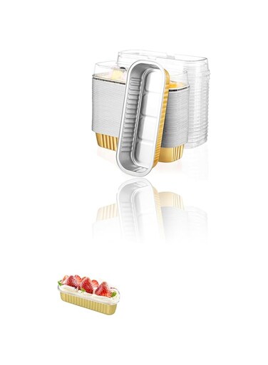 Sweet seven Aluminum Disposable Ramekins with Lids - Set of 25   6.8oz Cupcake Baking Cups for Desserts, Cheesecakes, Creme Brulee   Convenient Cupcake Liners and Containers for Delightful Treats