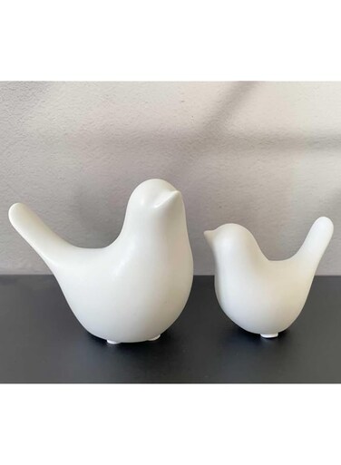 White Bedroom Decor Aesthetic, Ceramic Decor Birds White Decor for Shelves, Small Decor Items for Shelf Decor Accents, Decorative Birds Figurines Decorations for Living Room Table top Decor