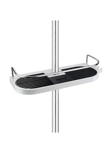 BIGTHREE Bathroom Shower Shelf, No Drilling Shower Shelf Caddy for Shower Rail, Holders Storage for Soap Shampoo Shower Rack Hanging with Shower Head Hook Suit 20mm-25mm Shower Rail