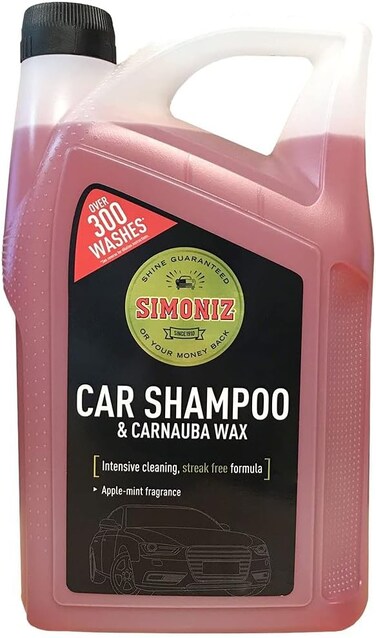 Car Shampoo &amp; Carnauba Wax Simoniz 5 Litres Streak Free Formula Over 300 Washes, Guaranteed Shine