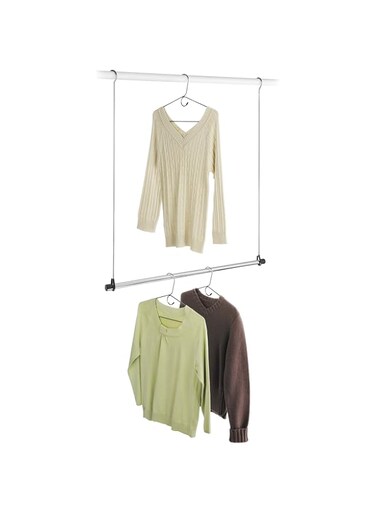 Whitmor Double Closet Rod Heavy Duty Closet Organizerchrome