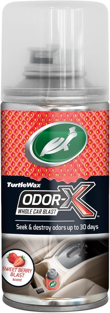 Turtle Wax 54101 Odor-X Whole Car Blast - New Car Experience Air Freshener &amp; Odor Remover Car Bomb - Removes Unwanted Odors for up to 30 Days- Strawberry Scent (1 Pack)
