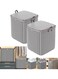 Foldable Storage Organizer Bag, Large Capacity Folding Clothes Storage Containers with Zipper and Handle, Collapsible Portable Wardrobe Sorting Organization Bags for Quilts Bedding Sweater (2Pcs 140L)