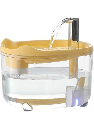 Tazweeq Cat Water Fountain, 50 oz Premium Pet Water Fountain with Silent Pump, Visual Water Level Design