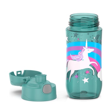 THERMOS FUNTAINER PLASTIC KIDS UNICORN BOTTLE 470ML, GP4042UN, PLASTIC HYDRATION BOTTLE WITH LID, PLASTIC BOTTLE, WATER BOTTLE