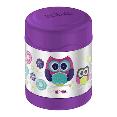 THERMOS FUNTAINER STAINLESS STEEL KIDS OWLS JAR 290ML, F3008OW, INSULATED FOOD JAR, LUNCH BOX , STORAGE CONTAINER, THERMAL FLASK FOR TRAVEL