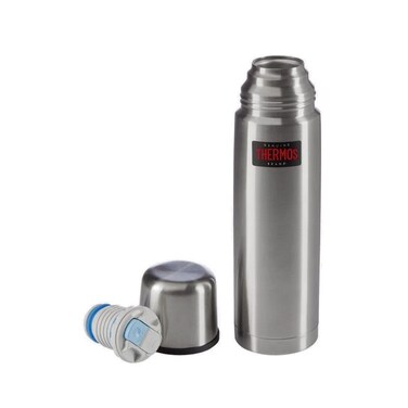 THERMOS STAINLESS STEEL VACUUM INSULATED STEEL FLASK 350 ML, FBB-350SBK, VACUUM FLASK, THERMAL FLASK, INSULATED WATER BOTTLE
