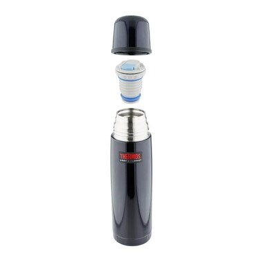 THERMOS STAINLESS STEEL VACUUM INSULATED MIDNIGHT BLUE FLASK 350 ML, FBB-350MB, VACUUM FLASK, THERMAL FLASK, INSULATED WATER BOTTLE