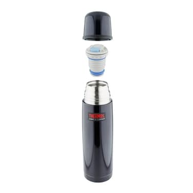 THERMOS STAINLESS STEEL VACUUM INSULATED MIDNIGHT BLUE FLASK 1000 ML, FBB-1000MB, VACUUM FLASK, THERMAL FLASK, INSULATED WATER BOTTLE