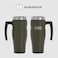 THERMOS STAINLESS STEEL VACUUM INSULATED ARMY GREEN MUG 470 ML, SK1000AG, TRAVEL MUG, THERMOS MUG, INSULATED TUMBLER