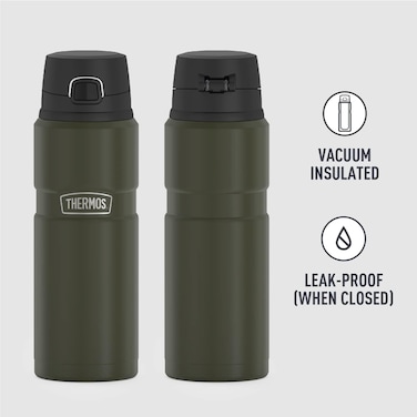 THERMOS STAINLESS STEEL VACUUM INSULATED ARMY GREEN BOTTLE 710ML, SK4000AG, BOTTLE, VACUUM FLASK, THERMAL BOTTLE