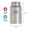 THERMOS STAINLESS STEEL VACUUM INSULATED STEEL JAR  710 ML, SK3020MS, INSULATED FOOD JAR, LUNCH BOX , STORAGE CONTAINER, THERMAL FLASK FOR TRAVEL