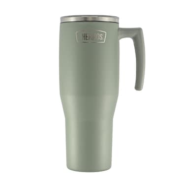 THERMOS STAINLESS STEEL VACUUM INSULATED GREEN MUG WITH STRAW 1.1LTR, OT-1100GR, TRAVEL MUG, THERMOS MUG, INSULATED TUMBLER