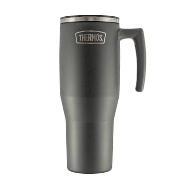 THERMOS STAINLESS STEEL VACUUM INSULATED GREY MUG WITH STRAW 1.1LTR, OT-1100GY, TRAVEL MUG, THERMOS MUG, INSULATED TUMBLER