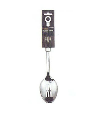 Solid Slotted Spoon &ndash; Silver, 32 x 8 cm Stainless Steel