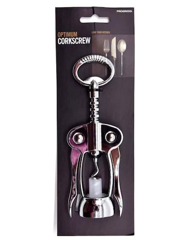 BVRG0208 Stainless Steel Optimum Corkscrew &ndash; Silver Wing Wine &amp; Beer Bottle Opener Barware Tool