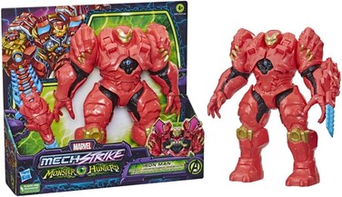 Marvel Avengers Mech Strike Monster Hunters Hunter Suit Iron Man Toy, 8 Inch Scale Deluxe Action Figure, Toys For Kids Ages 4 and Up, Multi Color