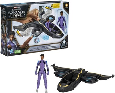 Marvel Studios' Black Panther Wakanda Forever Vibranium Blast Sunbird with 6-Inch Shuri Action Figure, Toy For Kids Ages 4 and Up