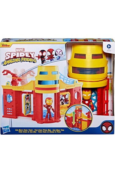 Marvel Spidey And His Amazing Friends - Stark Tower Playset With Iron Man Action Figure