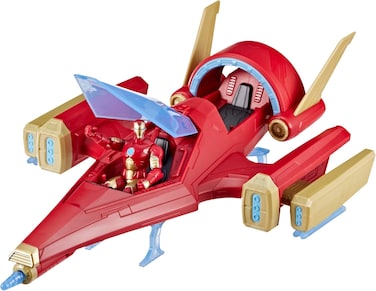 Marvel Avengers Epic Hero Series Iron Man Repulsor Blast Battle Jet, 4-Inch (10 cm) Vehicle &amp; Action Figure Set, Super Hero Toys, Kids Ages 4 &amp; Up