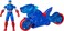 Marvel Avengers Epic World Of Action Captain America Shield-Shot Cycle, 4-Inch (10 cm) Figure &amp; Toy MotoRCycle Playset, Super Hero Toys For Kids, 4+