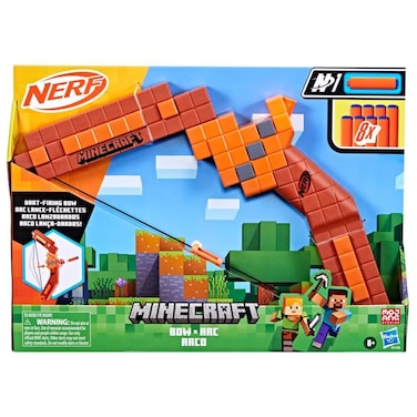 NERF Minecraft Bow Dart Blaster With 8 Darts