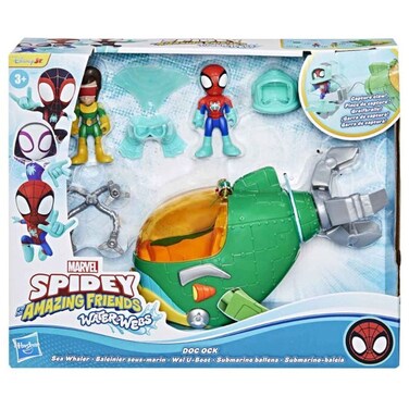 Marvel Spidey And His Amazing Friends Water-Webs Doc Ock Sea Whaler Submarine Playset (7.6 cm)