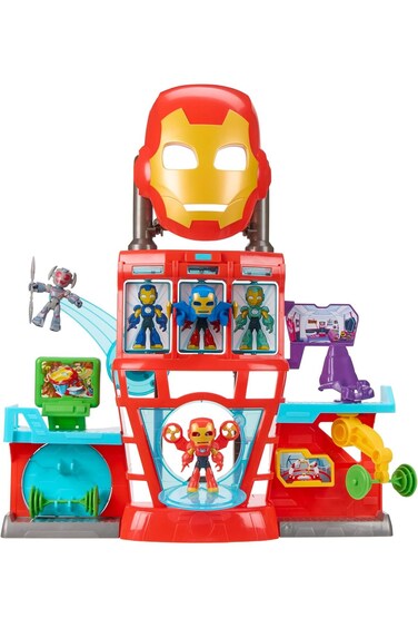 Marvel Iron Man &amp; His Awesome Friends Iron Quarters 3-Inch Playset G1259