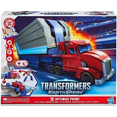 Transformers EarthSpark Optimus Prime Battle Trailer Playset (12.7 cm)