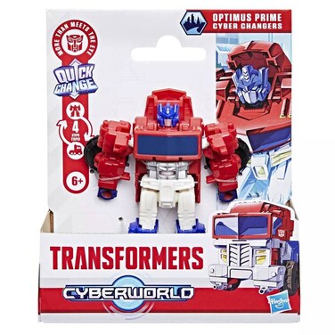 Transformers Cyberworld Optimus Prime Cyber Changers Action Figure (10 cm)