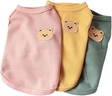 BIECWIAY Cotton Dog Shirt Summer Lightweight Pet T-Shirts Soft Breathable Stretchy Cats Dogs Tee Shirt Sleeveless Vest Dog Apparel for Medium Small Dog Clothes