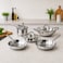 Meyer Select 8-Piece Stainless Steel Cookware Set with Saucepan, Sauteuse, Frying Pans &amp; Wok &ndash; Induction Compatible, Oven &amp; Dishwasher Safe, Metal Utensil Safe