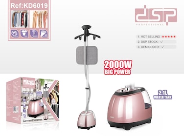 DSP KD6019 Hot Sale Professional Standing Steamer 1800W Clothing Steamer Double Pole Vertical Fabric &amp; Household Garment Steamer