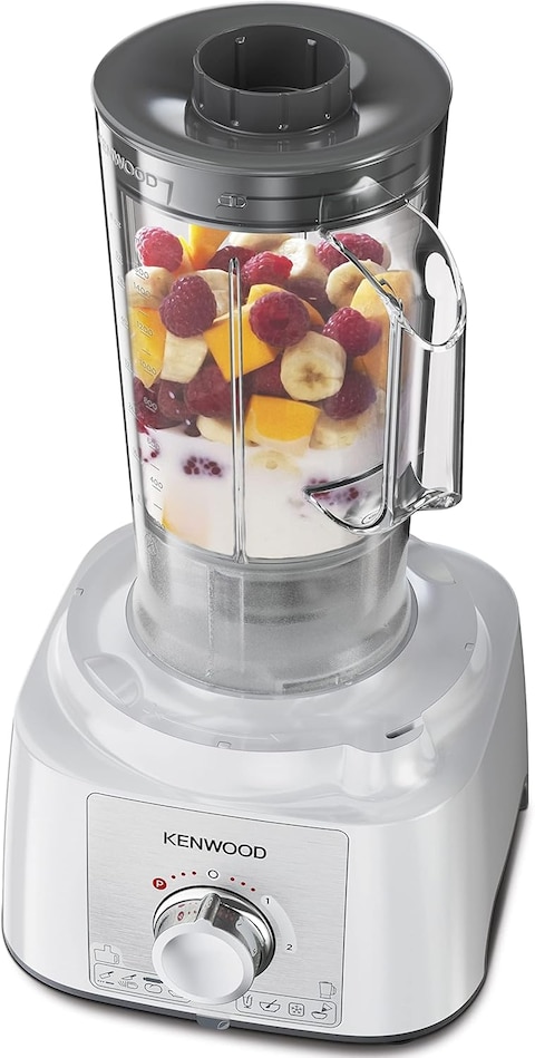 Kenwood Food Processor 1000W Multi-Functional With 3 Stainless Steel Disks, Blender, Grinder Mill, Juicer Extractror, Whisk, Dough Maker, Citrus Juicer Fdp65.750Wh White