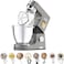 Kenwood Stand Mixer Metal Body Kitchen Machine Titanium Chef Patissier XL With Warming Function, Built-In Weighing Scale, Duobowl, 4 Tools, Glass Blender, Meat Grinder, Multi Mill Kwl90.344Si Silver