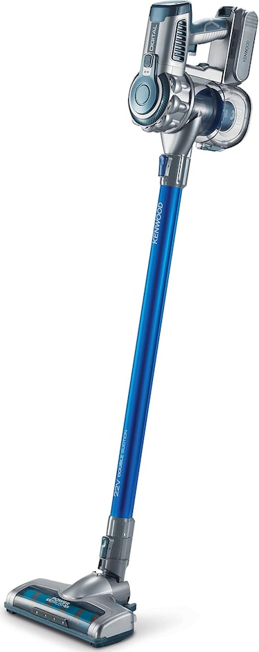 Kenwood Cordless Vacuum Cleaner 2-In-1 Upright Stick Vacuum Cleaner + Handheld Vacuum Cleaner With 22.2V Li-Ion Battery, 200W Suction Power, 35 Minutes Run Time For Multi Surface Svd20.000Bl Blue