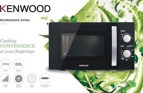 Kenwood 20L Microwave Oven With 5 Power Levels, Defrost Function, 35 Minutes Timer 700W Mwm20.000Bk Black