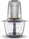 KENWOOD Glass Chopper 500W Electric Food Chopper with 1.2L Glass Bowl (600ml working capacity), Dripper Pro, Quad Blade, Storage Lid, Dual Speed, Spatula, Ice Crush Function CHP62.400SI Silver