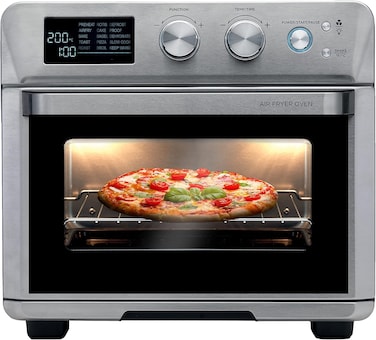 Kenwood 2-In-1 25L Toaster Oven+Air Fryer-Oven Toaster Grill With Large Capacity, Rotisserie Function For Frying, Roasting, Grilling, Broiling, Baking, Browning, Defrosting, Heating Moa26.600Ss Silver