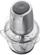 KENWOOD Stainless Steel Chopper 500W Electric Food Chopper with 1.2L SS Bowl (600ml working capacity), Dripper Pro, Quad Blade, Storage Lid, Dual Speed, Spatula, Ice Crush Function CHP62.700SI Silver