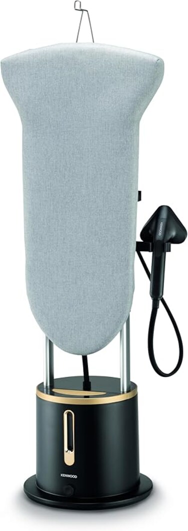 Kenwood Garment Steamer, 2200W with 2L Water Tank Capacity, 30 sec Ready to Steam, LCD Digital Adjustable Steam, 95g/min steam GSP80.400BK Black