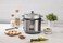 Kenwood 2-in-1 Rice Cooker 1.8 L 10-Cups Rice with Food Steamer Basket, Non-Stick Cooking Pot, Temepered Glass Lid, Warm/Cook Lights, Spatula Holder, Detachable Cord RCM19.000SS Silver