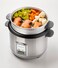 Kenwood 2-in-1 Rice Cooker 1.8 L 10-Cups Rice with Food Steamer Basket, Non-Stick Cooking Pot, Temepered Glass Lid, Warm/Cook Lights, Spatula Holder, Detachable Cord RCM19.000SS Silver