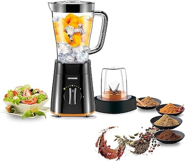Kenwood Blender 500W Smoothie Blender/Smoothie Maker 1.5L with Multi Mill, Ice Crush Function BLP19.150BK Black
