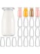 FUFU 20PCS Yoghurt Jars pudding Jar with Lid Glass Container With Lid For Milk Jams Jelly Mousse Yogurt 100ml