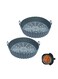 Silicone Air Fryer Liners, 2Pcs 7.9" Air Fryer Accessories, Silicone Round Reusable Pot Airfryer Liners, Replacement Disposable Paper Liner, for Rack Baking Roasting Oven Microwave
