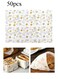 50 Sheets of Food-grade Wrapping Paper for Bread Sandwiches, Hamburgers and Fries, and Greaseproof Paper for Burger Trays, Baking Tools,