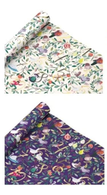 TS Gift Wrap 12 Days of Christmas FSC 4m