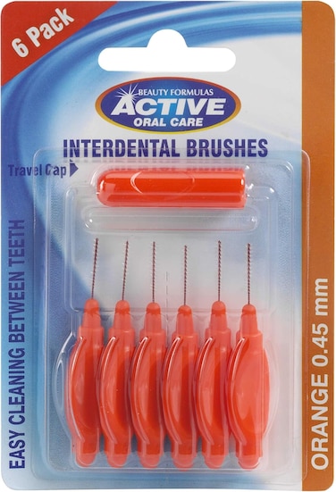 Beauty Formulas Interdental Brush With Travel Cap, 0.45mm